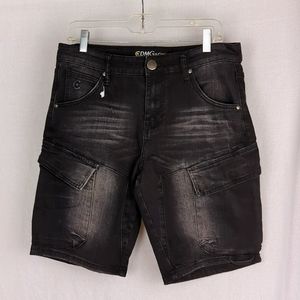 CDMG&CO Men's Size 30 Black Denim Cargo Shorts